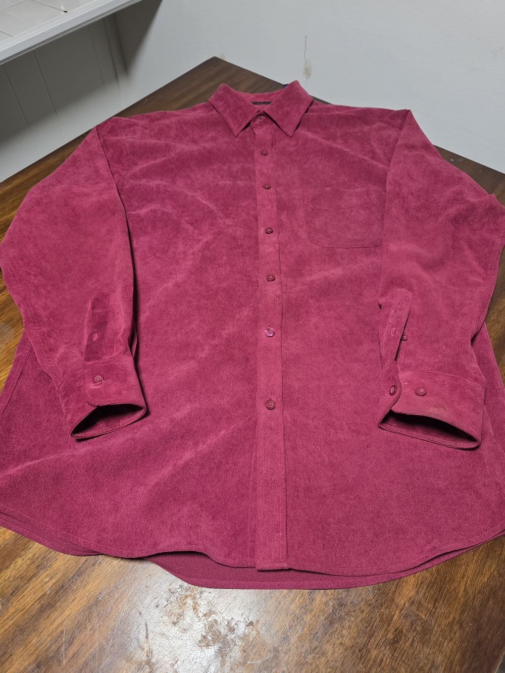 Mossimo Corduroy Button Down Shirt in Pink Like New
